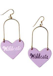 K-State Wildcats Heartthrob Womens Earrings