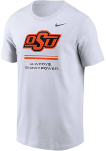 Nike Oklahoma State Cowboys White Dri-Fit Core Short Sleeve T Shirt