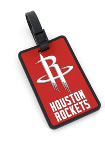 Houston Rockets Red Rubber Luggage Tag