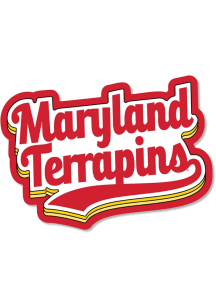 Maryland Terrapins 3.5" Varsity Script Rugged Stickers - Red