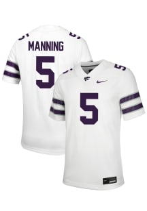 Joshua Manning  Nike K-State Wildcats White NIL Name And Number Football Jersey