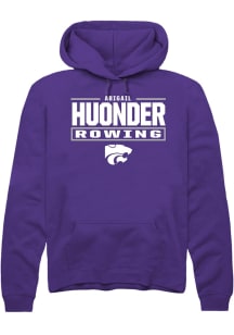 Abigail Huonder K-State Wildcats Mens Purple NIL Stacked Box Player Hood