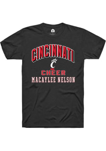 Macaylee Nelson Cincinnati Bearcats Black NIL Arch Logo Short Sleeve Player T Shirt