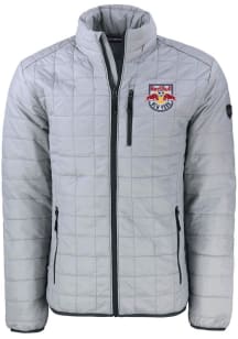 Cutter and Buck New York Red Bulls Mens Grey Rainier PrimaLoft Medium Weight Jacket