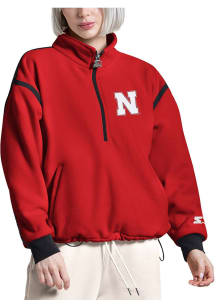 Starter Nebraska Cornhuskers Womens Scarlet Red Fly Out Pullover