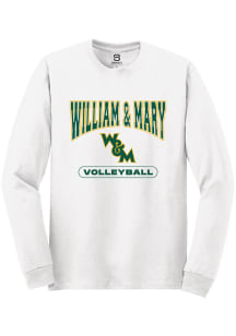 Summit Sportswear William & Mary Tribe White Volleyball Long Sleeve T Shirt