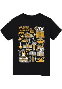 Vive La Fete VCU Rams Youth Black Impressions Short Sleeve T-Shirt
