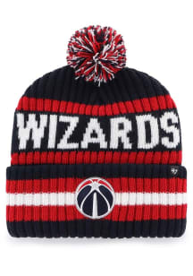 47 Washington Wizards Navy Blue Ball Logo Logo Bering Cuff Pom Mens Knit Hat