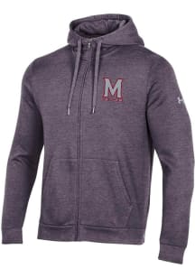 Under Armour Maryland Terrapins Mens Charcoal Rival Zip Rival Zip Long Sleeve Full Zip Jacket