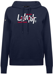 Levelwear USWNT Womens Navy Blue Adorn Abstract Hooded Sweatshirt