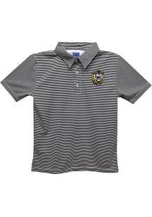 Vive La Fete Fort Hays State Tigers Toddler Black Pencil Stripe Short Sleeve Polo Shirt