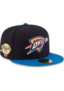 New Era Oklahoma City Thunder Mens Navy Blue 2025 NBA Finals Series Side Patch 2T 59FIFTY Fitted H..