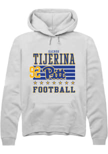 Kaemon Tijerina Pitt Panthers Mens White Football NIL Striped Player Hood