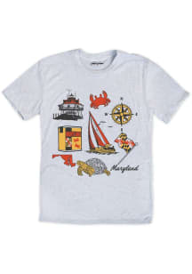 Maryland Ash Icons Short Sleeve Fashion T Shirt