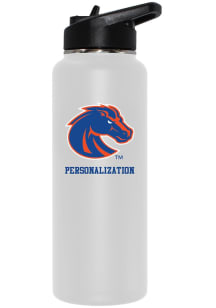 Boise State Broncos Personalized 34oz Quencher Stainless Steel Bottle - White