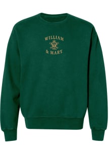 Summit Sportswear William & Mary Tribe Womens Green Danty Pill Crew Sweatshirt