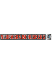 Nebraska Cornhuskers Long Text Auto Strip - Red