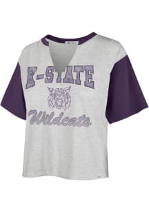 47 K-State Wildcats Womens Ash Dolly Short Sleeve T-Shirt