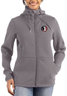 Cutter and Buck Florida State Seminoles Womens Graphite Vault Epic Comfort Full Zip Light Weight J..