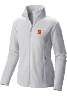 Columbia Syracuse Orange Womens White Give and Go II Fleece Light Weight Jacket