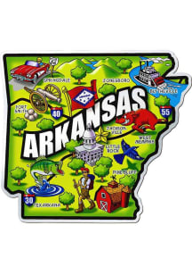 Arkansas State Shape Map Stickers - Green
