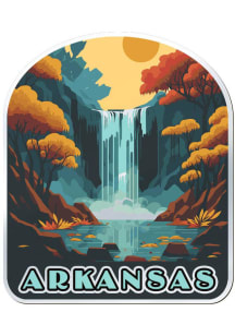 Arkansas Waterfall Chrome Stickers - Blue