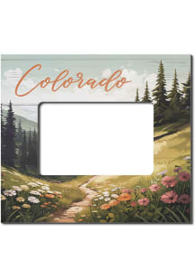 Colorado 4x6 Mountains Flowers Picture Frame - Green