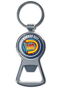 Kansas City City BBQ Bottle Opener Keychain - Blue