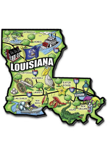 Louisiana State Shape Map Magnet