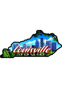 Louisville State Shape Skyline Magnet