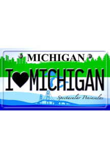 Michigan License Plate Heart Magnet