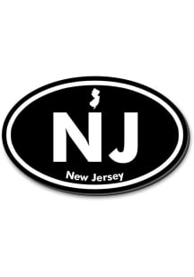 New Jersey Jersey European Oval Stickers - Black
