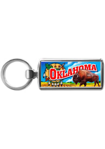 Oklahoma Bison Field Keychain - Blue