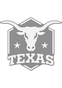 Texas Longhorn Auto Decal - Silver