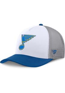 St Louis Blues 2T On Deck Foam Front Trucker Adjustable Hat - White