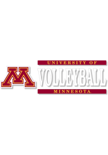 Minnesota Golden Gophers 6x2 Volleyball Auto Decal - Maroon