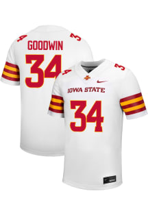 Beau Goodwin  Nike Iowa State Cyclones White NIL Name And Number Football Jersey