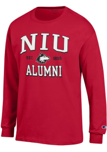 Champion Northern Illinois Huskies Red Est Date Alumni Jersey Long Sleeve T Shirt