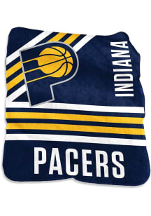Indiana Pacers Stripe Design Raschel Throw Blanket - Navy Blue