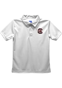 Vive La Fete South Carolina Gamecocks Toddler White Team Short Sleeve Polo Shirt