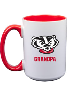 Wisconsin Badgers Grandpa 15oz Ceramic Mug - White