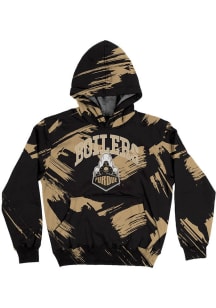 Vive La Fete Purdue Boilermakers Youth Black Paint Brush Long Sleeve Hoodie