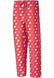 Concepts Sport Wisconsin Badgers Mens Red PRIMARY LOGO Pants