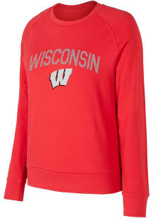 Concepts Sport Wisconsin Badgers Womens  Elevation LS Tee