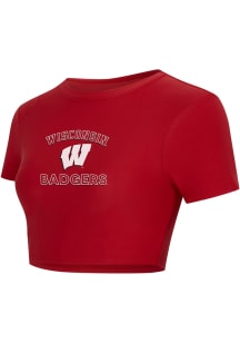 Concepts Sport Wisconsin Badgers Womens  Mosaic Short Sleeve T-Shirt