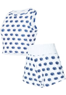 Concepts Sport Penn State Nittany Lions Womens White Repeat Logo Tank Top