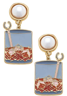 Kentucky Derby Bourbon on the Rocks Stud Womens Earrings