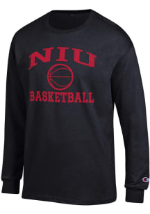 Champion Northern Illinois Huskies Black Basketball Icon Jersey Long Sleeve T Shirt