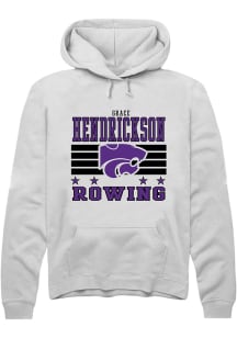 Grace Hendrickson K-State Wildcats Mens White NIL Striped Player Hood