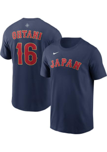 Shohei Ohtani Japan Navy Blue World Baseball Classic Short Sleeve Player T Shirt